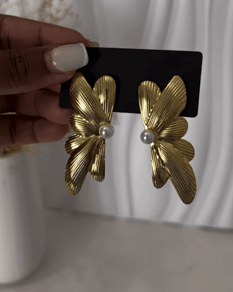 Gold Stainless Steel Earrings at Sunnies by Mel, Harare — view 1 of 4