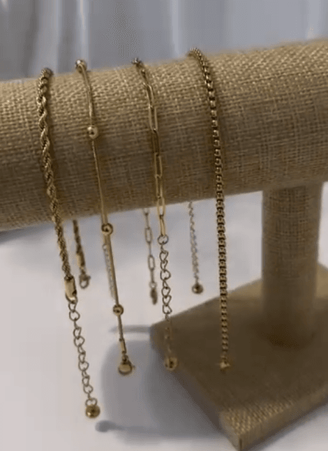 Titanium Gold Non-Tarnish Anklets & Ring at Sunnies by Mel, Harare